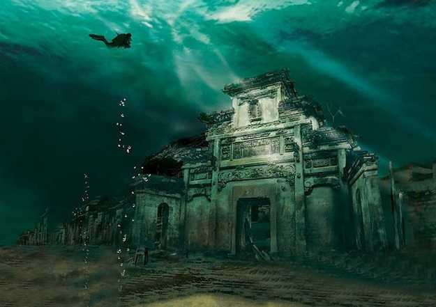 Древний город под толщей воды
