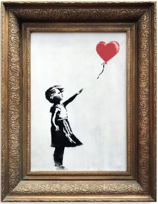 Картина " Девочка с воздушным шаром" самоуничтожилась после продажи